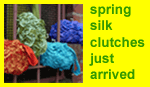 Spring silk clutches have just arrived. Click to see more.