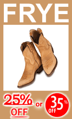 Frye Sale - 25% off single item or 35% off two or more